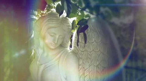 Figure of a praying angel Stock Photos