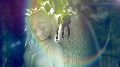 Figure of a praying angel Stock Photos