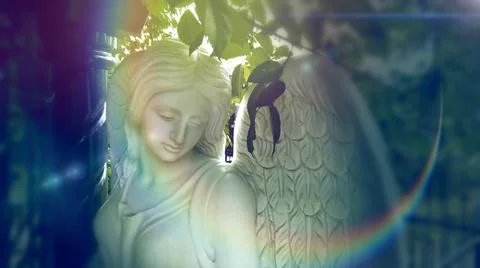 Figure of a praying angel Stock Photos