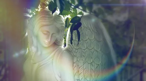 Figure of a praying angel Stock Photos