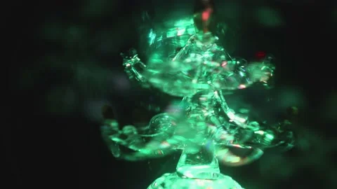 Figure of a rotating glowing Christmas tree Stock Footage 146718879