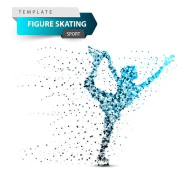 Figure scating - sun triangle illustration. Stock Illustration