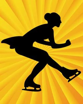 Figure skate Stock Illustration