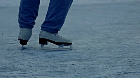 The figure skater's legs Stock Footage 35162618