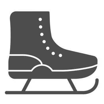 Figure skates solid icon. Ice skates vector illustration isolated on white 스톡 일러스트
