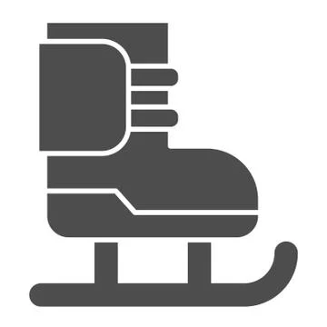 Figure skates solid icon. Ice sports activity item symbol, glyph style pictogram 스톡 일러스트