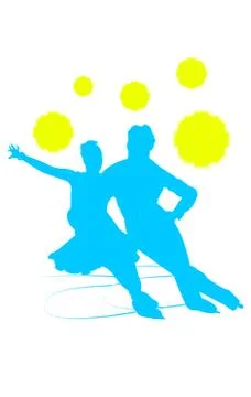 Figure skating couple Stock Illustration
