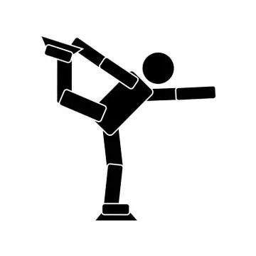Figure skating. Flat icon Stock Illustration