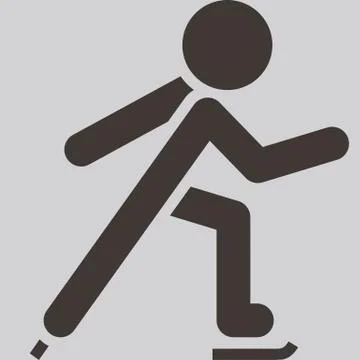 Figure skating icon Stock Illustration