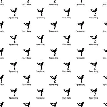 Figure skating pattern seamless vector Stock Illustration