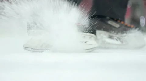 Figure skating stopping Stock Footage 11858498