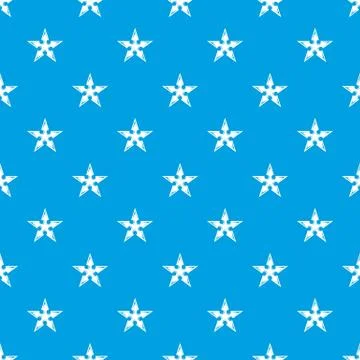 Figure star pattern vector seamless blue 스톡 일러스트