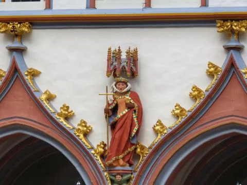 Figure on Steipe building Stock Photos