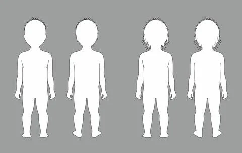 A figure of a toddler. Illustrazione stock