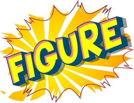 Figure - Vector illustrated comic book style phrase on abstract background. 스톡 일러스트