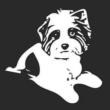 Figure White Dog Stock Illustration