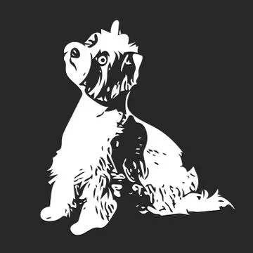 Figure White Dog Stock Illustration