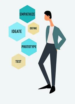Figure of a young man waving. Flat style, isolated vector element Stock Illustration