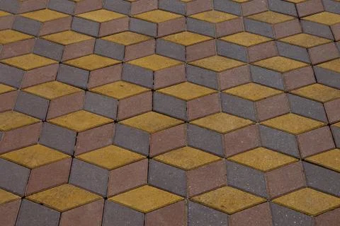 Figured paving slabs Stock Photos