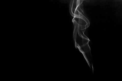 Figured smoke on a dark background. Abstract background, design element, for  Stock Photos
