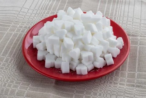 Figured white refined sugar Stock Photos