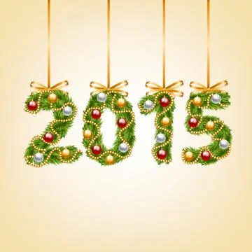 Figures of 2015 Stock Illustration