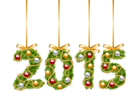 Figures of 2015 Illustrazione stock