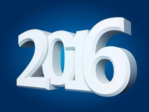 Figures 2016 on an blue background Stock Illustration