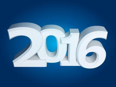 Figures 2016 on an blue background Stock Illustration