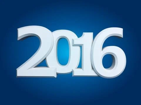Figures 2016 on an blue background Stock Illustration