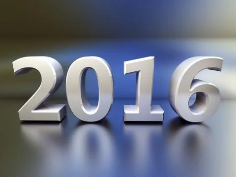 Figures 2016 on an blue background Stock Illustration