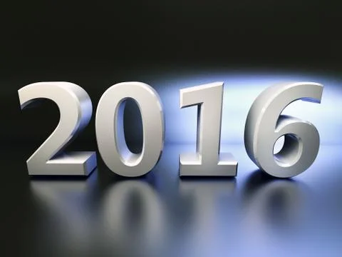 Figures 2016 on an blue background Stock Illustration