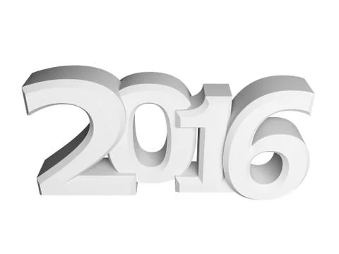 Figures 2016 on an white background Stock Illustration