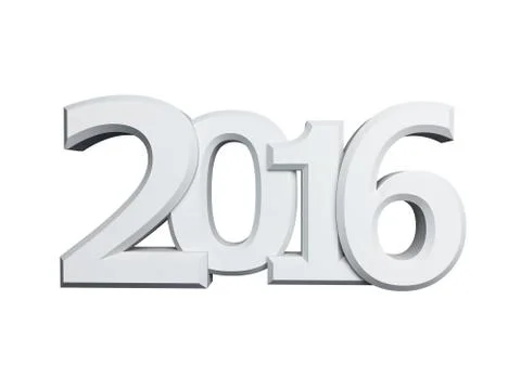 Figures 2016 on an white background Stock Illustration