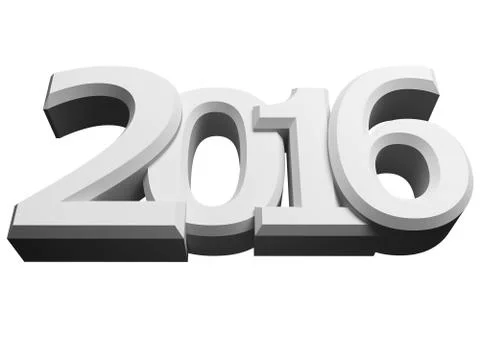 Figures 2016 on an white background Stock Illustration