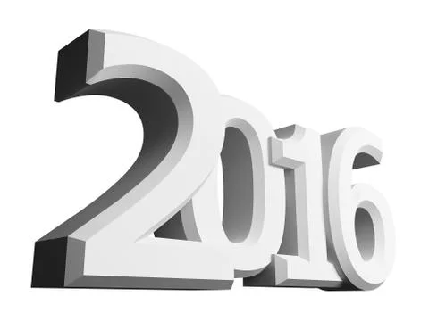 Figures 2016 on an white background Stock Illustration
