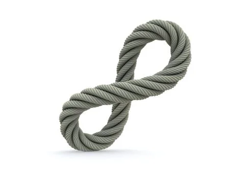 Figures and a loop of rope rough Stock Illustration