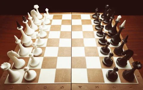 Figures on the chessboard Stock Photos