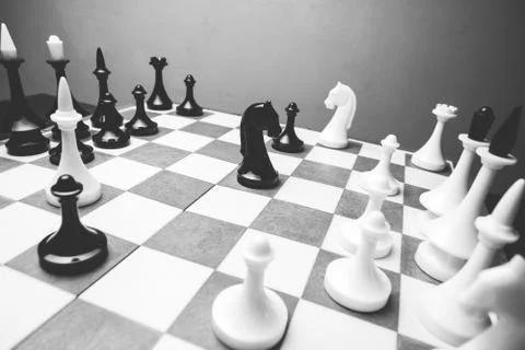 Figures on the chessboard Stock Photos