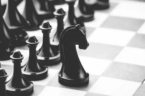Figures on the chessboard Stock Photos