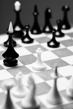 Figures on the chessboard Stock Photos