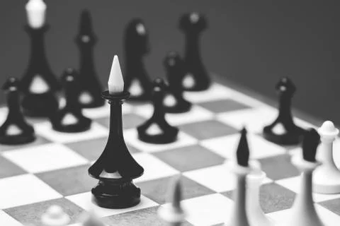 Figures on the chessboard Stock Photos