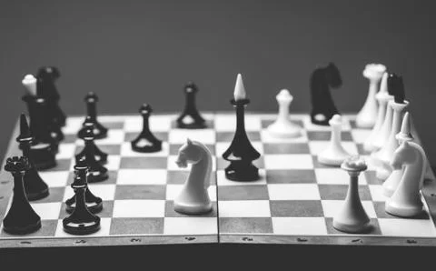 Figures on the chessboard Stock Photos