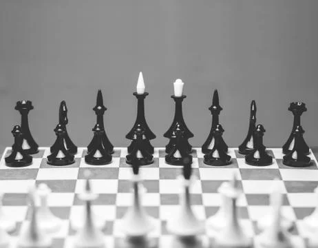 Figures on the chessboard Stock Photos