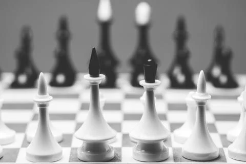 Figures on the chessboard Stock Photos