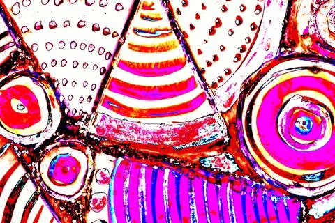 Figures of different colors on a ceramic surface. Color variation. Colorful a Stock Photos