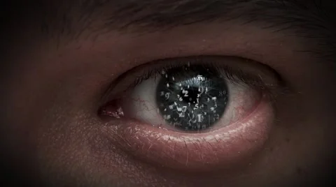 The figures in the eyes. equation Video stock 48892634