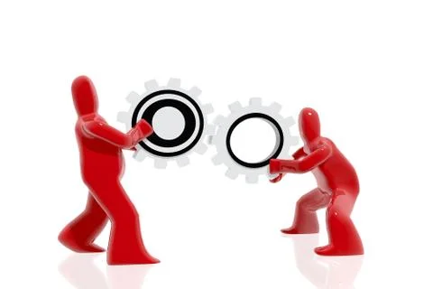 Figures fitting gear Stock Illustration
