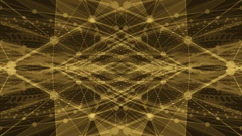Figures formed with abstract lines and dots of light brown colors Stock Illustration