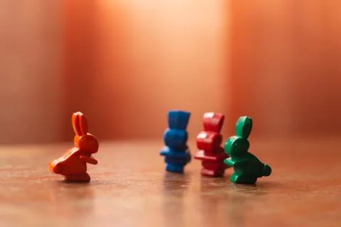 Figures of hares, symbolizing training Stock Photos